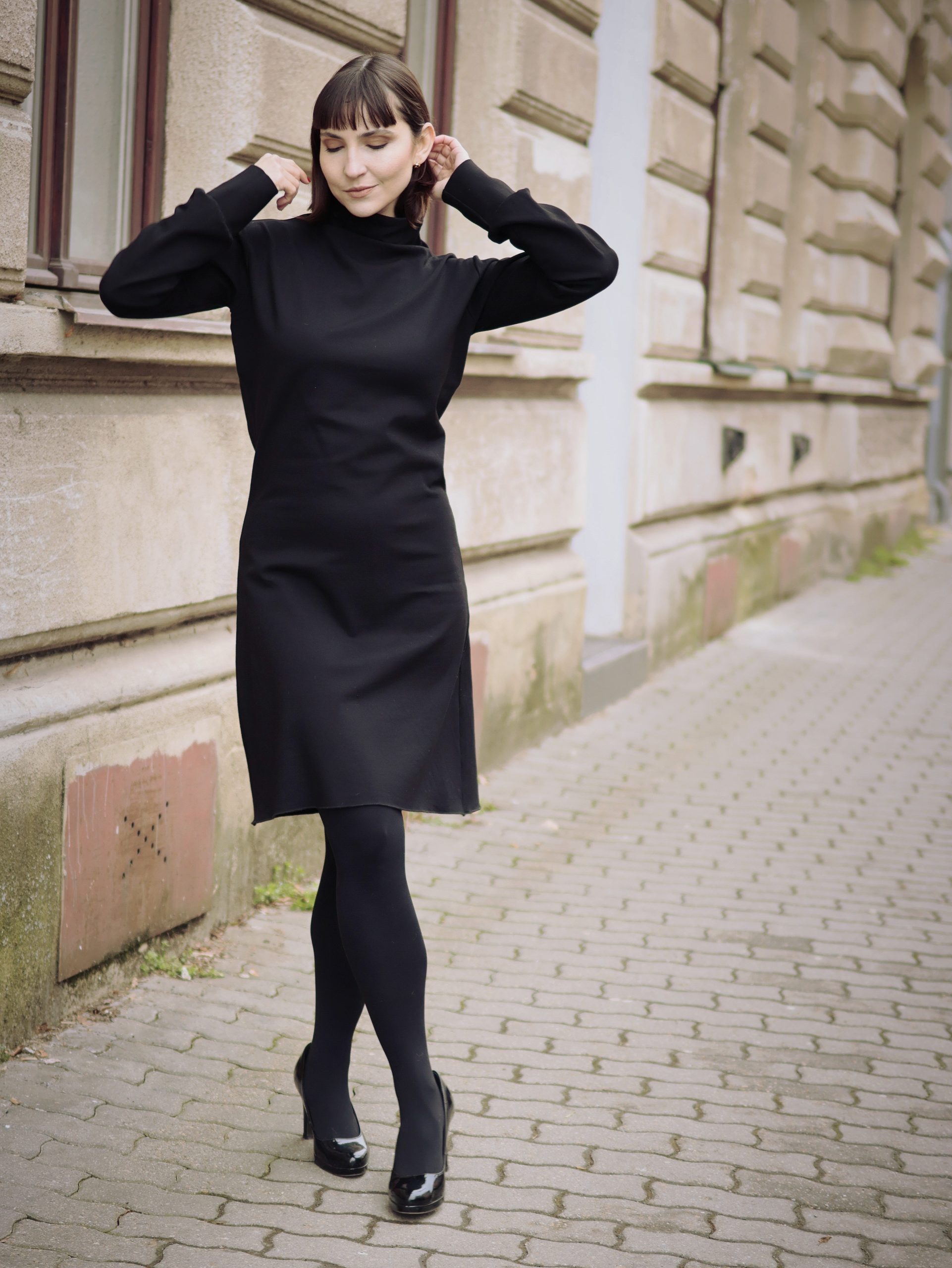 Šaty Punto rolák černé 2