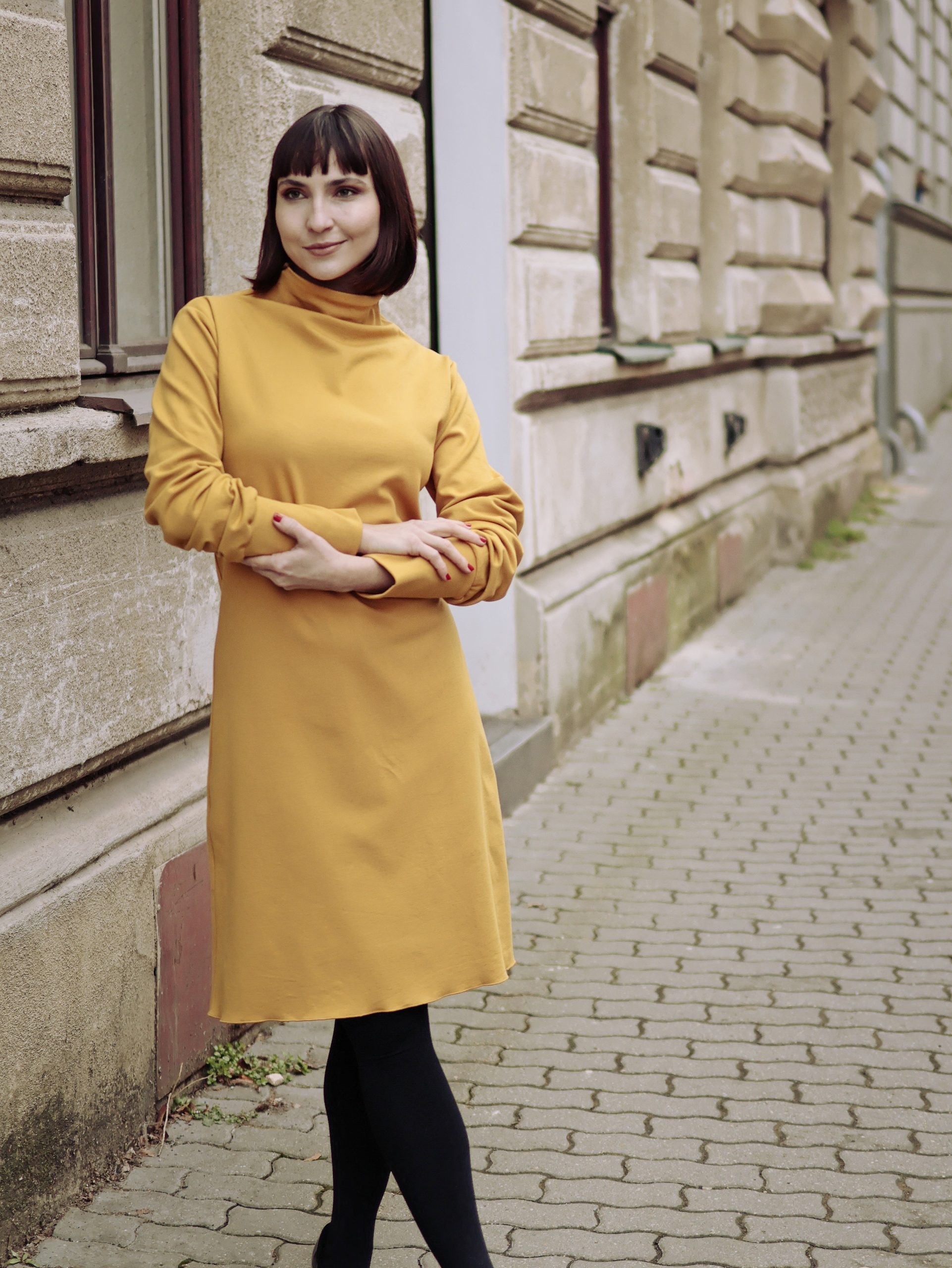 Šaty Punto rolák žluté1