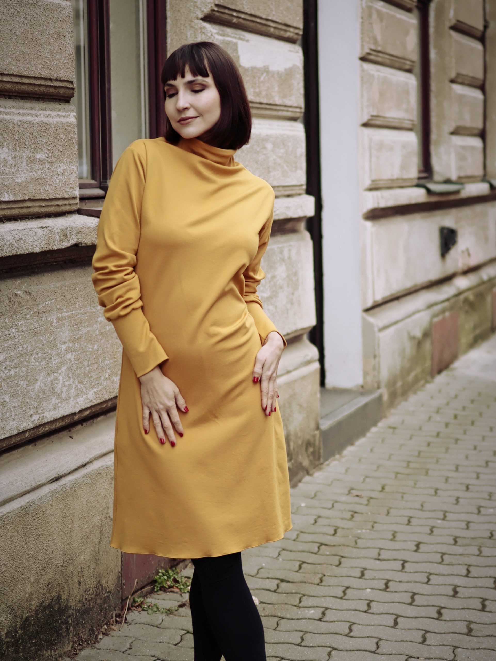 Šaty Punto rolák žluté2