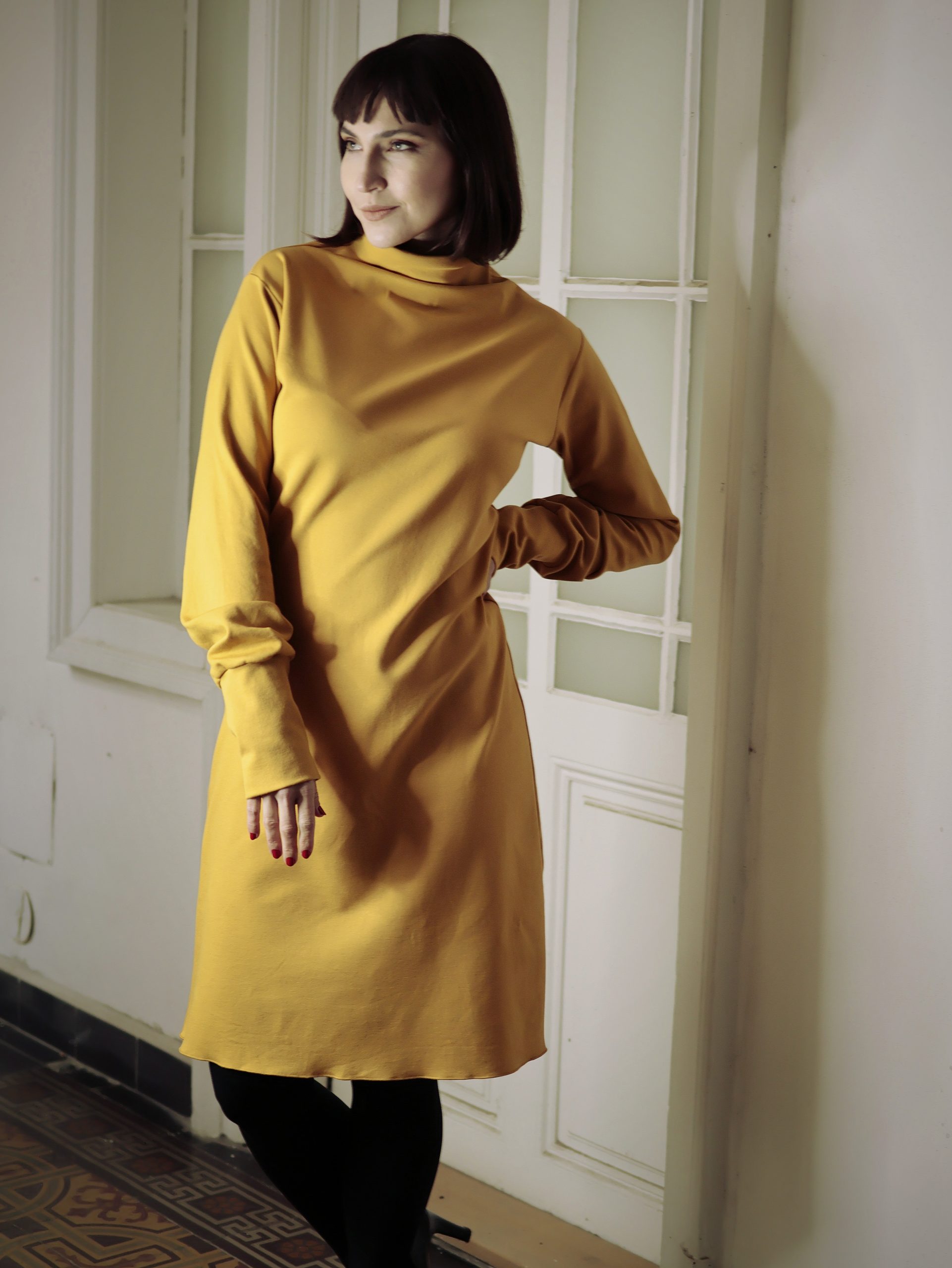 Šaty Punto rolák žluté3