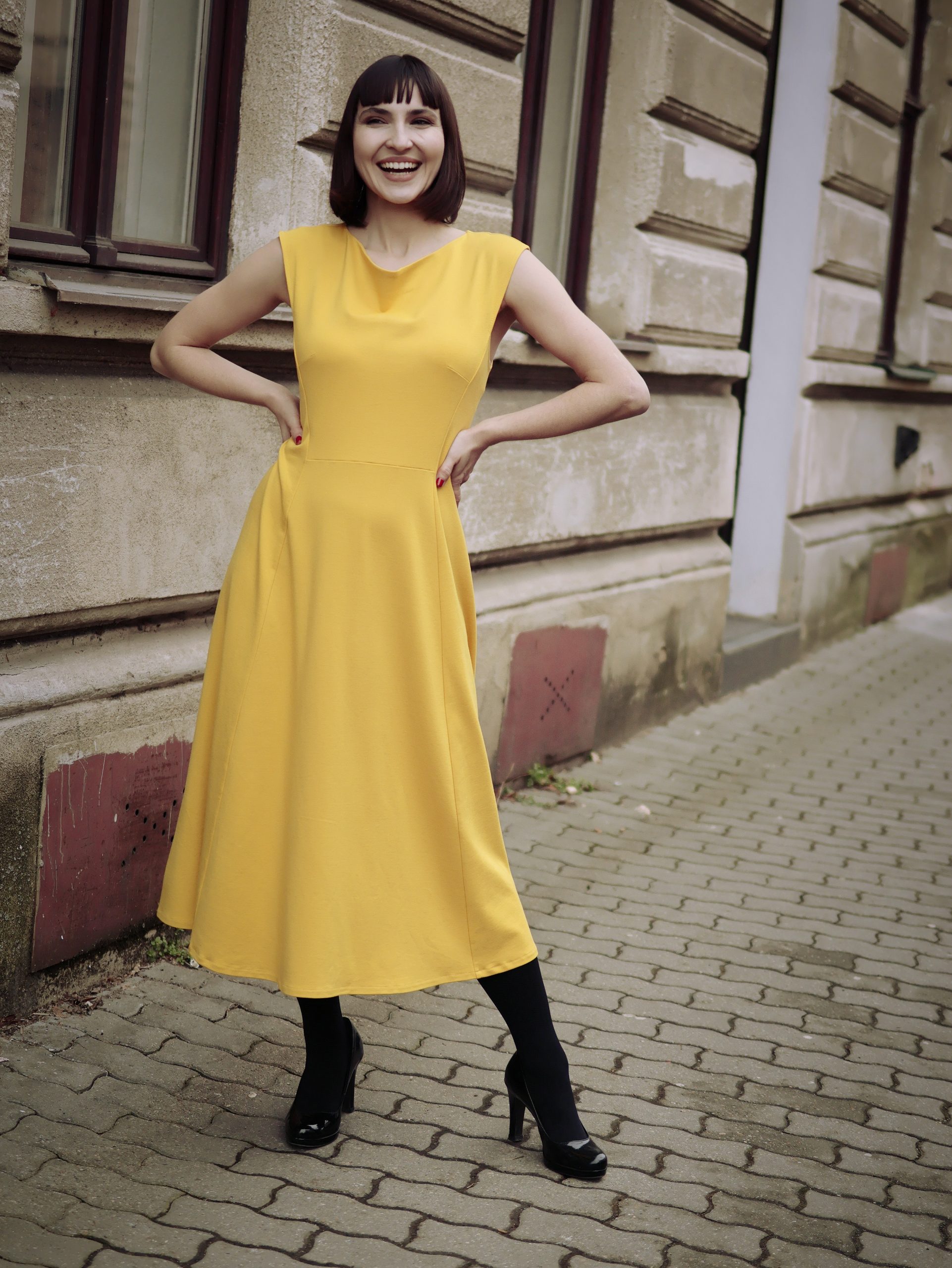 Šaty PuntoB žluté1