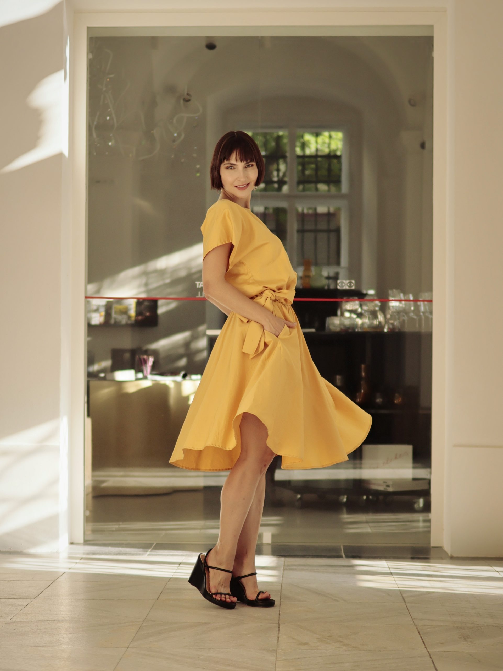 Šaty ViskozaI žluté 2