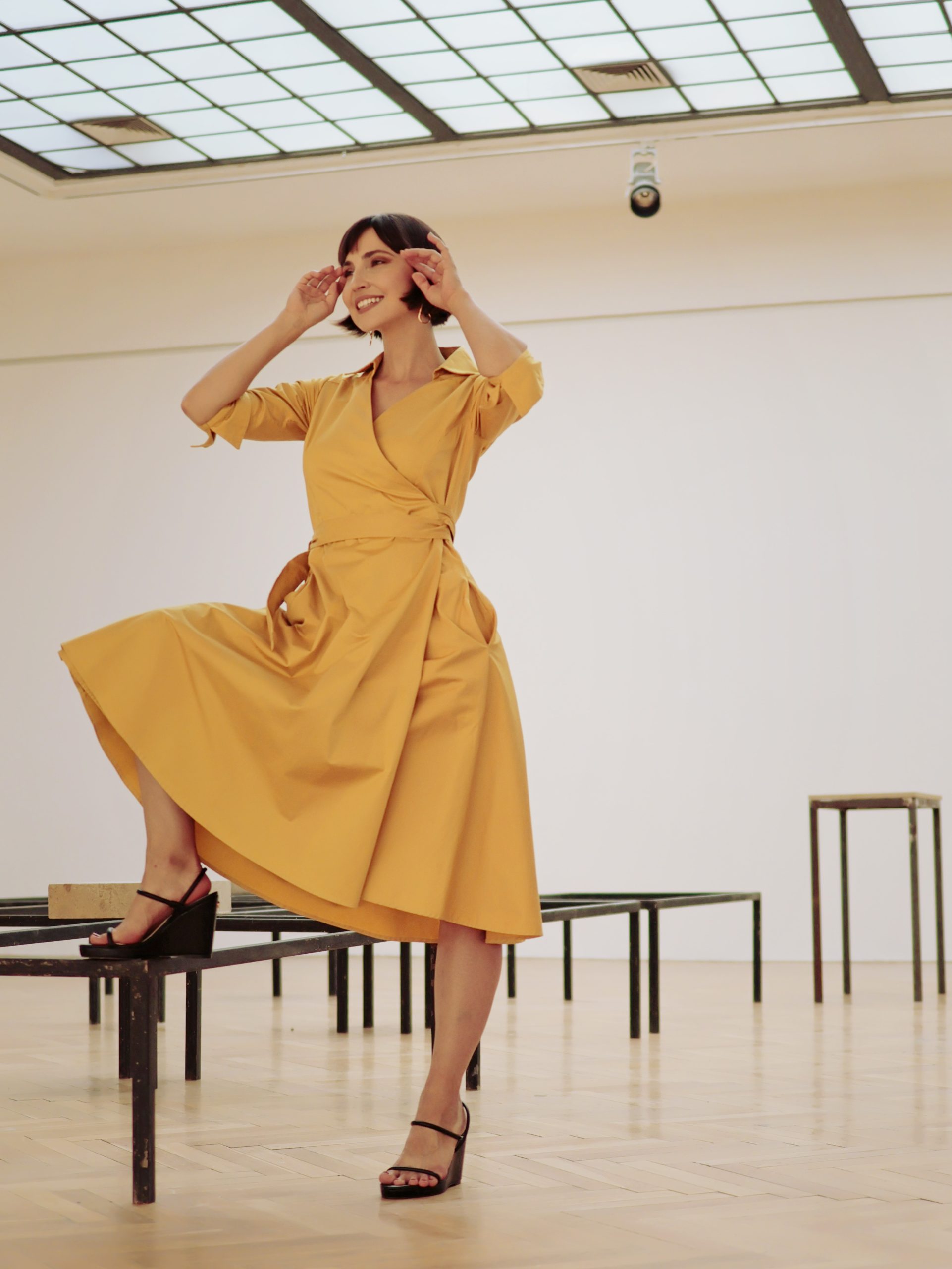 Šaty Zavinovací žluté2