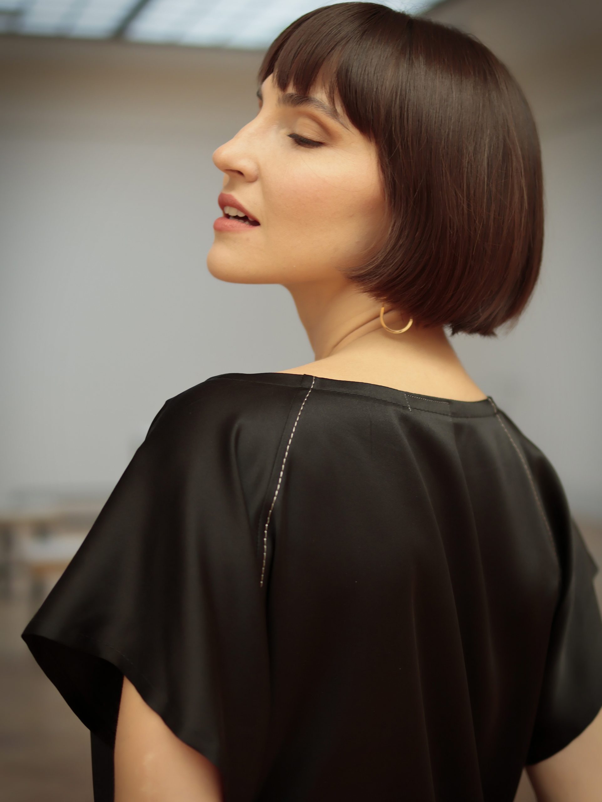 Top Hedvábí černý1