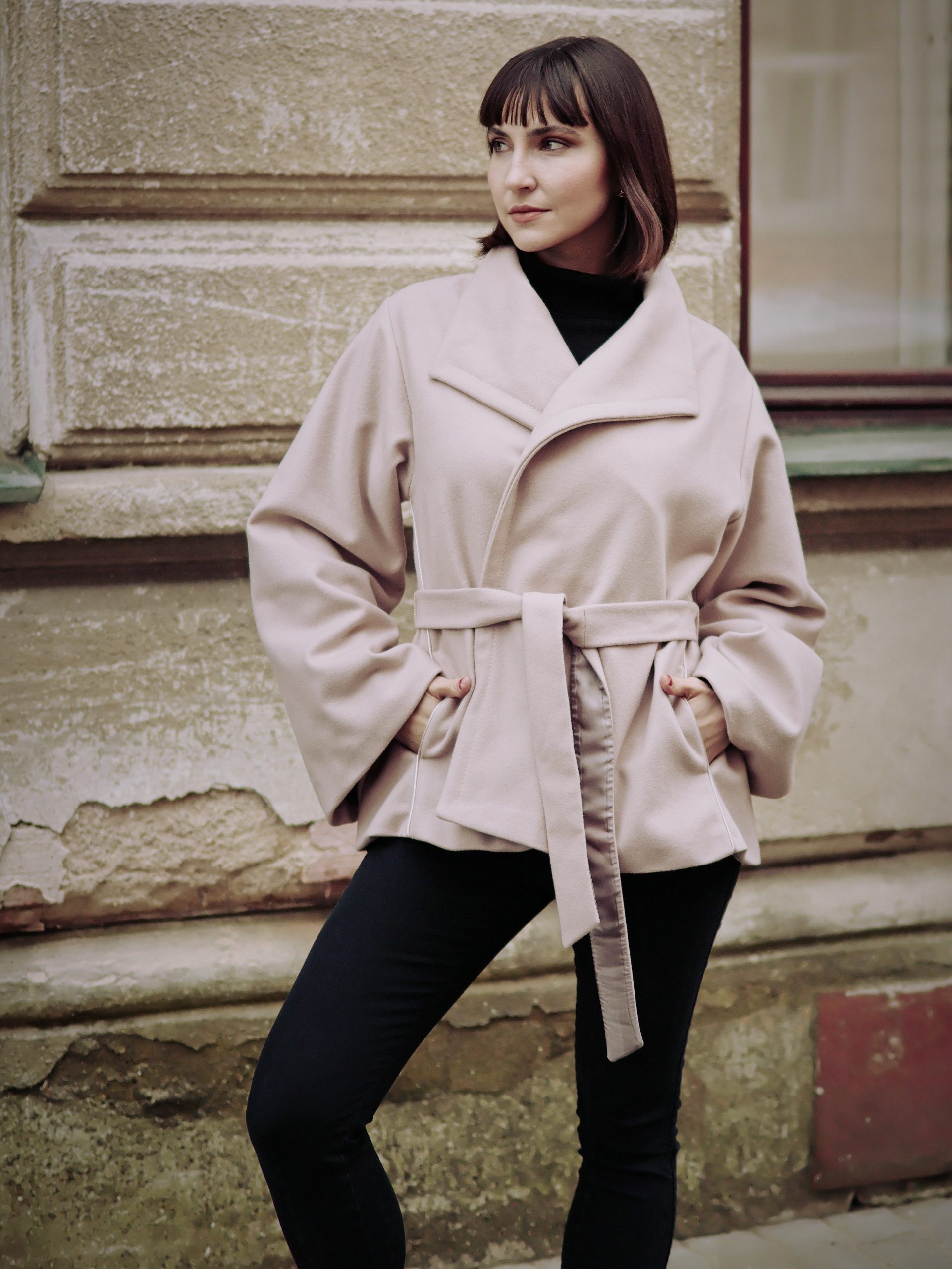 kabátek krátký růžový1