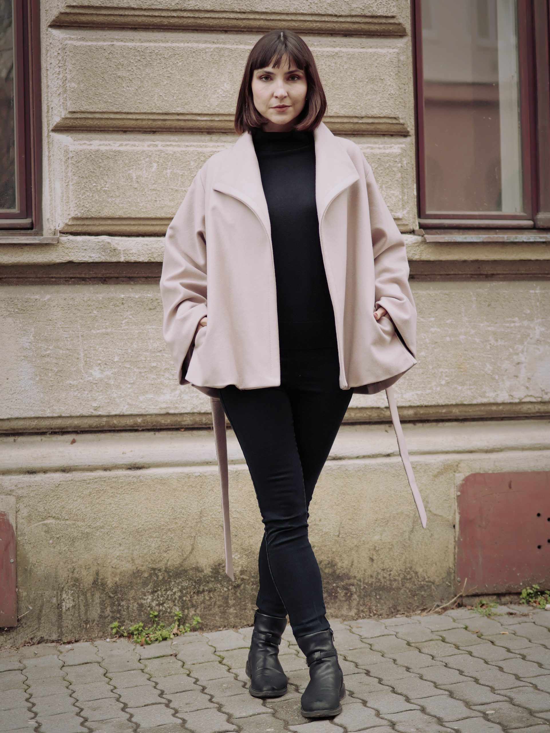 kabátek krátký růžový4