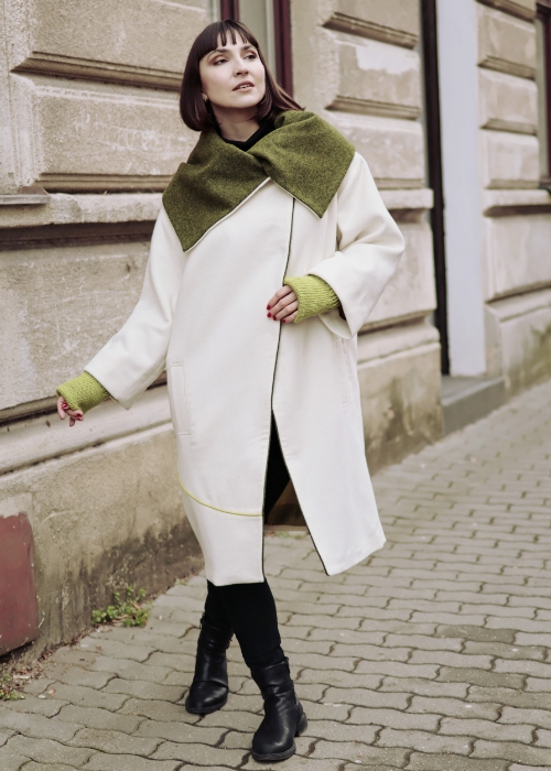 Kabát Watford bílozelený