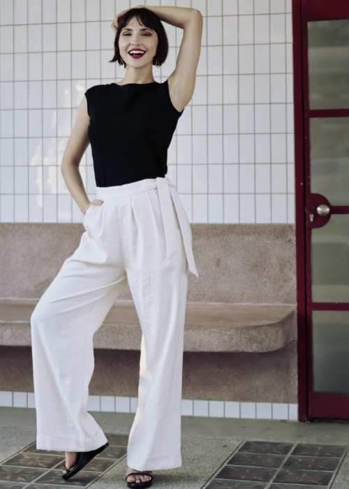 Kalhoty Ludlow bílé